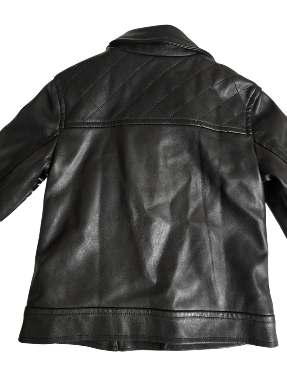 art class Black Faux Leather Moto Jacket for Kids - Picture 2 of 3